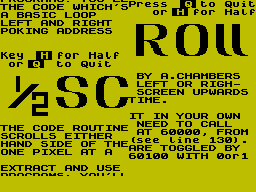 Running screen