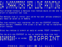 Running screen