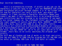 Running screen