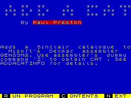 Running screen