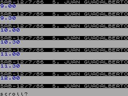 Running screen