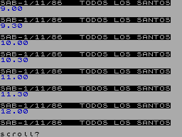 Running screen