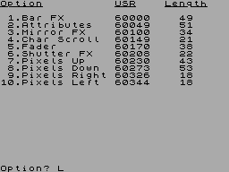 Running screen