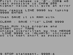 Running screen