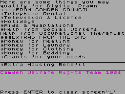 Running screen