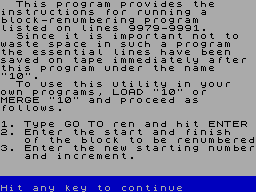 Running screen