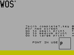 Running screen