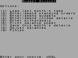 Running screen