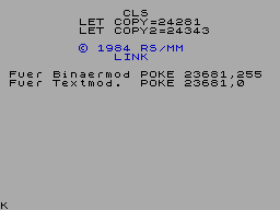 Running screen