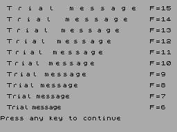 Running screen