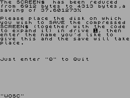Running screen