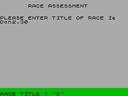 Running screen