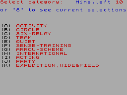 Running screen