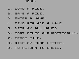 Running screen