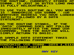 Running screen