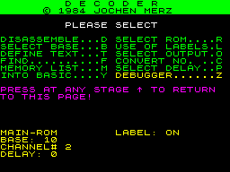Running screen