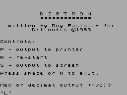 Running screen