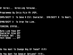 Running screen