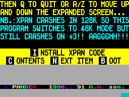 Running screen