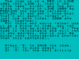 Running screen