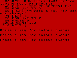 Running screen