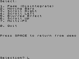 Running screen