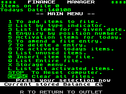 Running screen