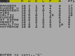 Running screen
