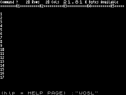 Running screen