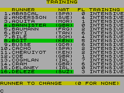 Running screen