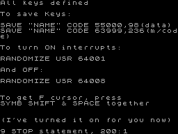 Running screen
