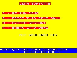 Running screen