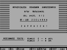 Running screen