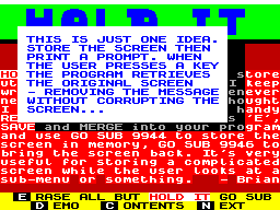 Running screen
