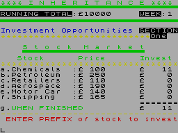 Running screen