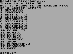 Running screen