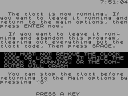 Running screen