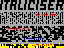 Running screen