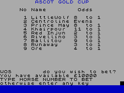 Running screen