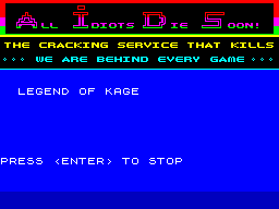Running screen