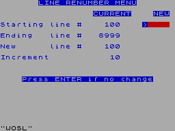 Running screen