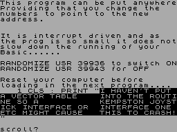 Running screen