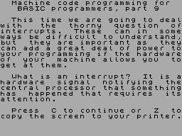 Running screen