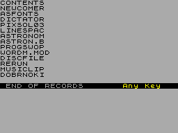 Running screen