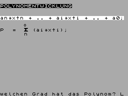 Running screen