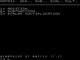 Running screen