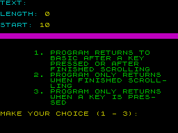 Running screen