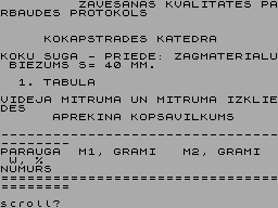 Running screen