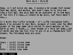 Running screen