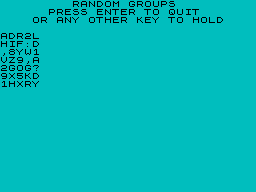 Running screen